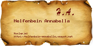 Helfenbein Annabella névjegykártya
